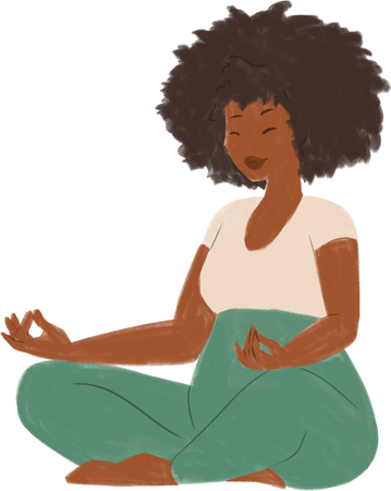 Textured Handdrawn Pregnant Woman in Easy Pose